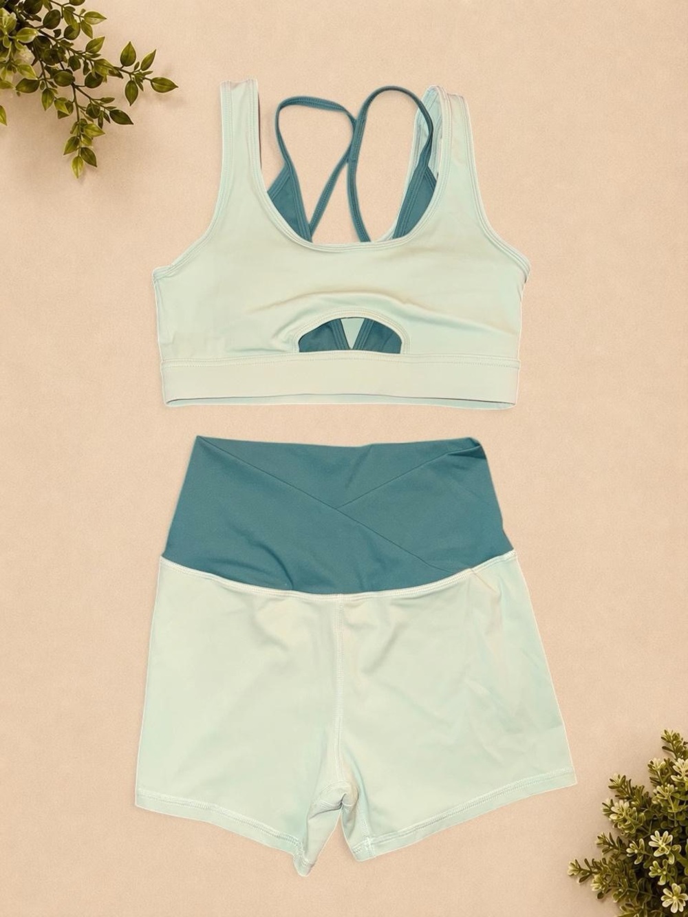 Women’s Two-Piece Active Set - Mint & Teal